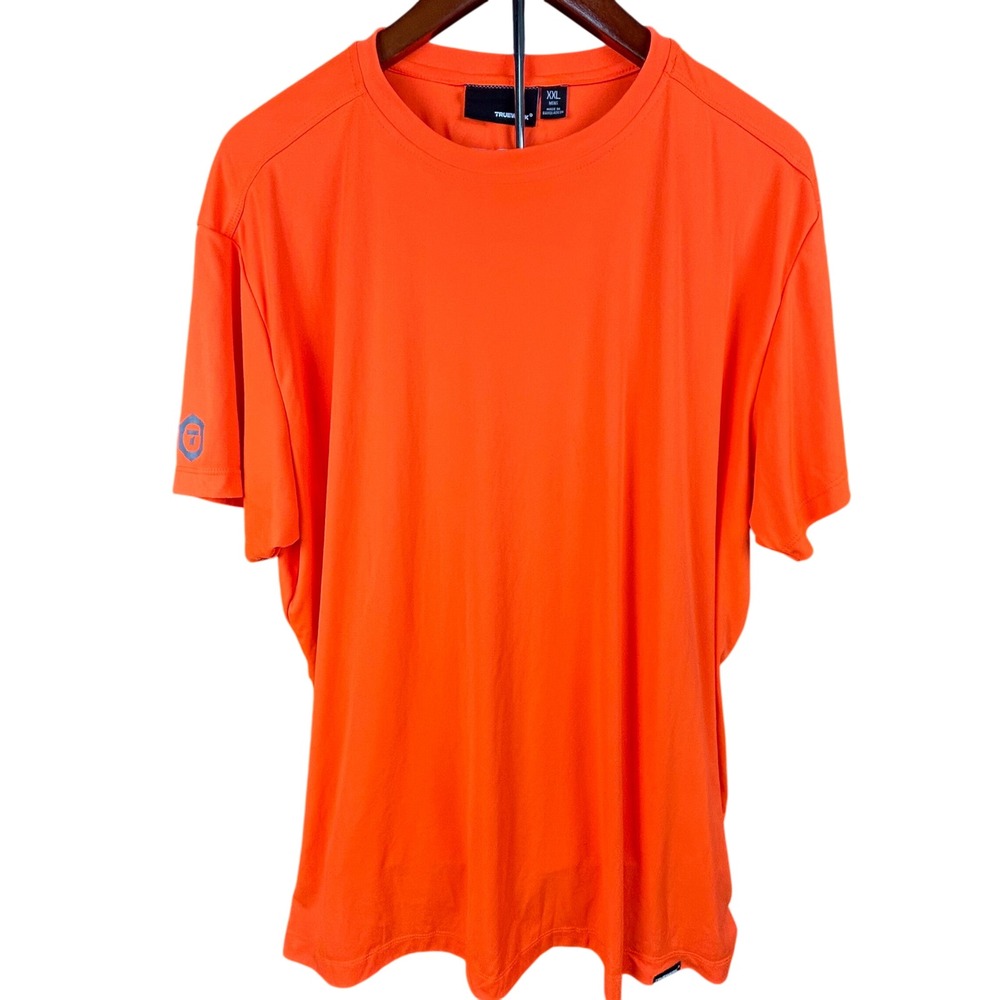 Truewerk T-Line Short Sleeve Work Shirt XXL Mens Viz Orange Hi-Vis Performance